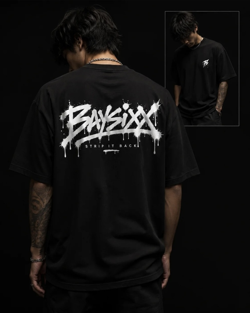 BAYSIXX signature tee detail
